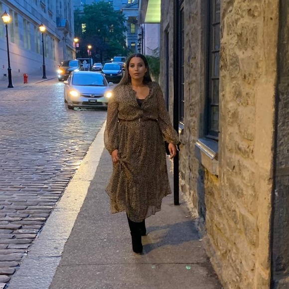 H&M Dresses & Skirts - H&M┃Leopard Chiffon Oversized Dress